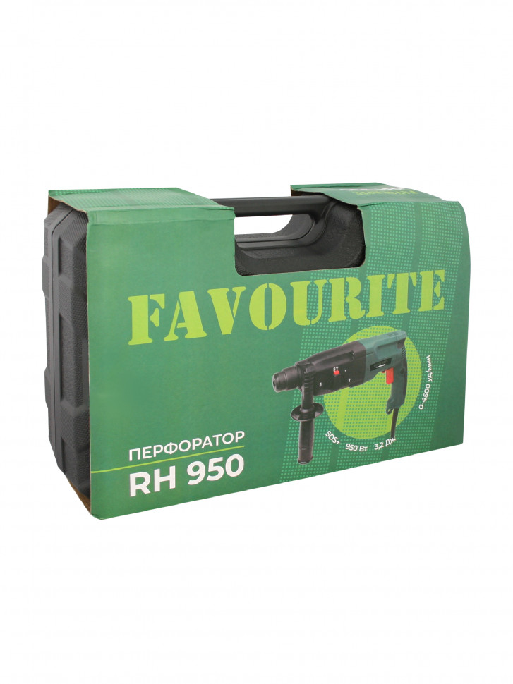 RH 950 Перфоратор 950Вт, 3реж, SDS+ 3,2Дж, 0-4500уд/мин, 0-1100об/мин FAVOURITE - фото 3 - perforatory 