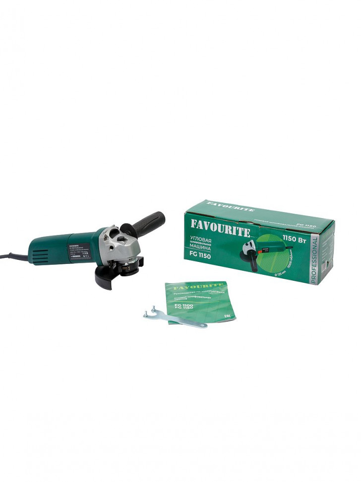 FG 1150 Угловая шлифовальная машина Professional 1150Вт, ф125мм, 11000об/мин FAVOURITE - фото 2 - prof_seriia 