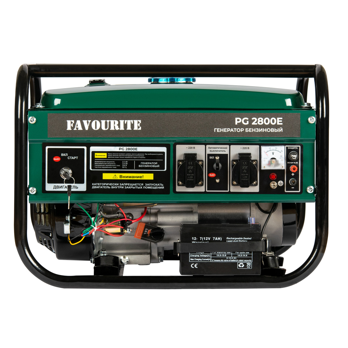 PG 2800E Генератор бензиновый 2,8 кВт, 7 л.с. электростартер FAVOURITE - фото 3 - generatory 